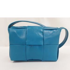 Bottega Candy Cassette Maxi Intrecciato Shoulder Bag Blue